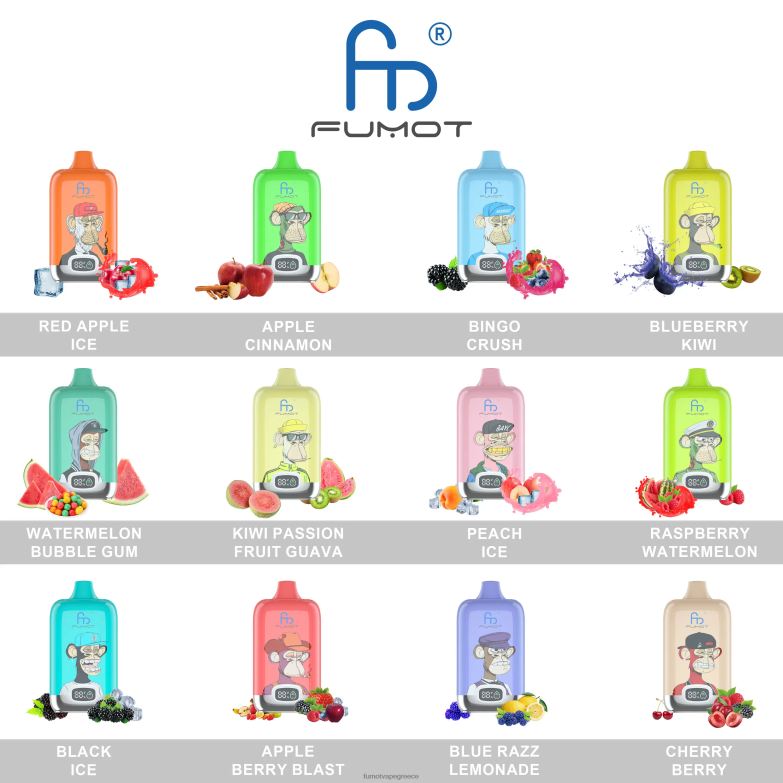 Fumot Digital Box 12000 20 ml ατμού μιας χρήσης - (1 τεμάχιο) N0240125 | Fumot Vape Flavours κόλα κεράσι