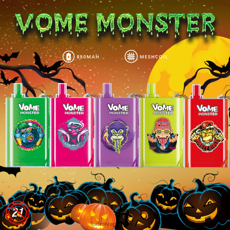 Fumot Vome Monster Συσκευή ατμιστήρα 10000 μιας χρήσης - 20 ml (1 τεμάχιο) N0240428 | Fumot Vape Online Shop δροσερή μέντα