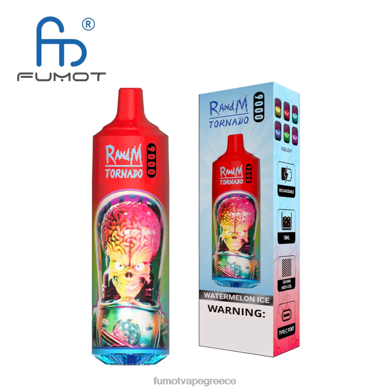 Fumot Tornado 18ml 9000 στυλό μιας χρήσης (1 τεμάχιο) N024018 | Fumot Vape Online Shop βατόμουρο καρπούζι