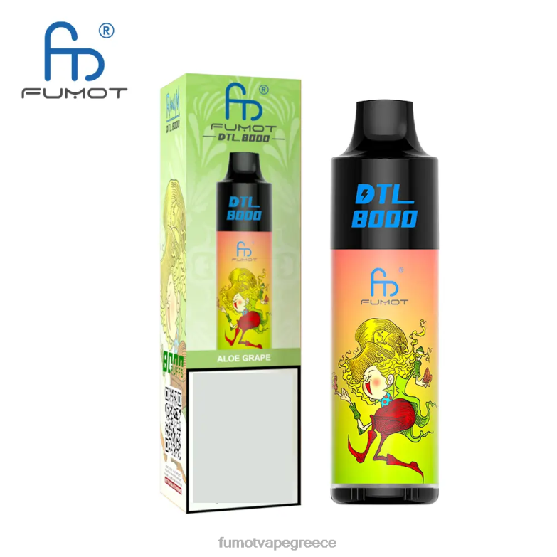 Fumot DTL 8000 στυλό μίας χρήσης - 16ml (1 τεμάχιο) N0240413 | Fumot Disposable Vape σταφύλι αλόης