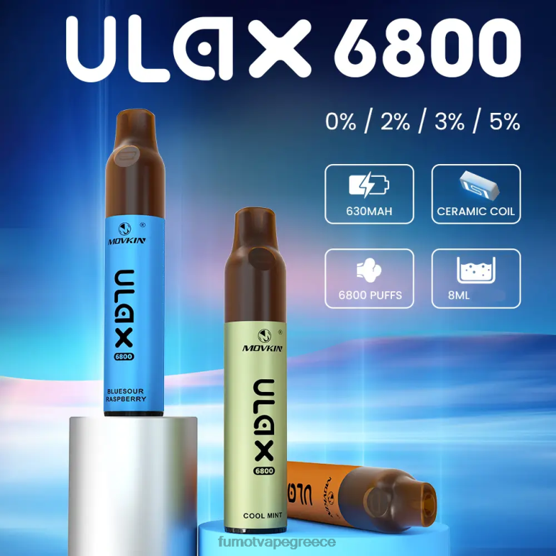 Fumot Movkin Ulax 6800 ατμούς μιας χρήσης, κεραμικό πηνίο - 8ml (1 τεμάχιο) N0240317 | Fumot Store μιλκσέικ μπανάνας